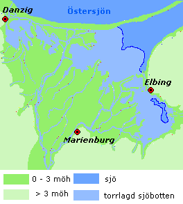 Bild 1  Weichsel-Nogat-deltat omkring r 1300